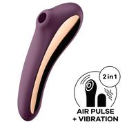 Satisfyer Dual Kiss - 2in1, Vaginal & Clitoral Vibrator (Purple)