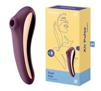 Satisfyer ‘Dual Kiss’ IPX7 Waterproof Rechargeable Vibrator | Medical-Grade Silicone, 2:1 Pressure Waves and Vibrations | Ultra Sensual Diamond Vibe | Discreet Pleasure Toy