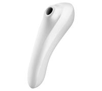 Satisfyer Dual Pleasure Connect App Pressure Wave Vibrator | Bluetooth App Control | Rechargeable Sex Toy for Women | Erotic Toy in White | Stimulator 18 cm