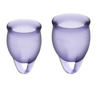 Satisfyer Feel Confident - Menstrual Cup Set (Purple)