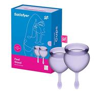 Satisfyer Feel Good Menstrual Cup 2 Pieces | Reusable & Sustainable Menstrual Cups, 15 & 20 ml | Easy to Clean & Comfortable | Long-Lasting Protection Medical Silicone: Lilac