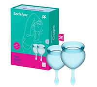 Satisfyer 'Feel Good' Menstrual Cup Set Blue | 2 Sizes 15ml & 20ml | Eco-Friendly, Reusable | Comfortable, Leak-Free Protection