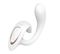 Satisfyer G for Goddess 1 | 16.5cm | Rabbit Vibrator | Clitoris & G-spot Stimulation | 12 Vibration Programs | Rechargeable | Waterproof (IPX7) | Skin-Friendly Silicone, Colour:White