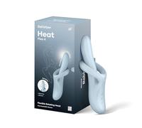 Satisfyer Heat Flex 4, 23 cm, Rabbit Vibrator, 2:1 Vibration & Rotation, Heat Function, Rechargeable, Waterproof (IPX7), Skin-friendly Silicone, Colour: Light Blue