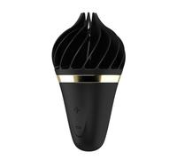 Black satisfier clitoris vibrator - Rayon: WOMEN, Couleur: Black, Length: 104 mm, Width: 56 mm