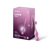 Satisfyer Love Birds 1 | Vibrating Love Balls | Pelvic Floor Training | Satisfyer Connect App | Rechargeable | Waterproof (IPX7) | Skin-Friendly Silicone, Colour:Pink