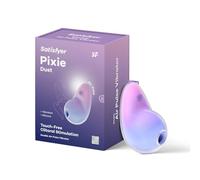 Satisfyer Pixie Dust | 9 cm | Air Pulse Technology | Clitoral Stimulation | 2 Separately Controllable Motors | 11 Pressure Wave Patterns | 12 Vibration Programs | Waterproof (IPX7), Colour:Violet
