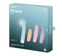 Satisfyer Playful Four Vibrator Sexual Wellness Device Set | Adult Wellness Devices for Women | Clitoral Stimulation Vibrator | Vibrating Device for Sexual Pleasure | G-Spot Stimulation Vibrators