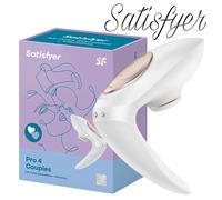 Satisfyer Pro 4 Couples Vibrator white & gold 11,5 cm
