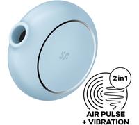 SATISFYER - PRO TO GO 3 DOUBLE AIR PULSE STIMULATOR & VIBRATOR BLUE