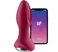 Satisfyer Rotator Plug 2+ App Controlled Rotating Vibrating Butt Plug, Red