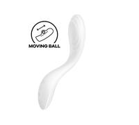 Satisyfer, G-spot Vibrator, 'Rrrolling Pleasure', 22 cm, 2 in 1: Vibration and Stimulation Ball, Colour:White