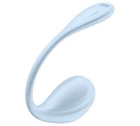 Satisfyer Smooth Petal Connect App | 11 cm | G-Spot Vibrator | Wearable Vibrator | Rechargeable Battery | Waterproof (IPX7) | Skin-Friendly Silicone, Colour:Light Blue