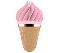 Satisfyer Sweet Treat - Rechargeable Spinning Clitoral Vibrator (Pink-Brown)