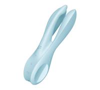 Satisfyer Threesome 1 Lay-on Vibrator | Colour: Blue | 3 Motors for Clitoral and Labia Stimulation | Waterproof (IPX7) | Rechargeable Adult Sex Toy for Women & Couples