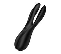 Real Silicone Triple Vibrating Dildo Clitoris Threesome 2 Vaginal Vibrator