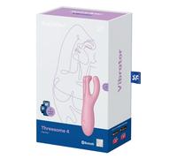 Satisfyer Threesome 4 Pink Sex Toy Clitoral Vibrator App Rechargeable Waterproof