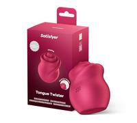 Satisfyer Tongue Twister Tongue Vibrator & Sling-On for Women | 8 Vibration Programs & 8 Licking Modes | Waterproof (IPX7) | Quiet Clitoris Vibrator Made of Silicone | USB Charging Function