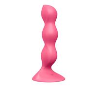 Satisfyer Triple Ball-R Dildo | 18 cm Dildo with 3 Weighted Balls | Silicone sexual wellness device with suction cup and textured surface | Suitable for strap-ons