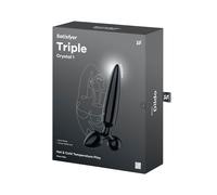 Satisfyer Triple Crystal 1 Glass Dildo Black Sex Toy Glass Dildo