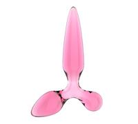 Satisfyer Triple Crystal 2 Glass Dildo | 3-in-1 glass sexual wellness device with shaft, ball, and plug | Temperature play dildo | For anal and vaginal use | Borosilicate glass | Slippery and hygienic