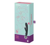 Satisfyer Triple Lover | 2 in 1 Hybrid Vibrator with 3 Motors | Whisper Silent Vibrating Massager | Waterproof (IPX7) | Body-Friendly Silicone | Adult Sex Toy for Women | Colour: Black