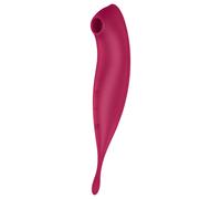 Satisfyer Twirling Pro Connect App | Air-Pulse & Lay-On Vibrator | Dual Motor | Waterproof (IPX7) & Rechargeable | Adult Sex Toy for Women | Clitoris Massager | Color: Red