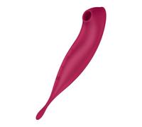 Satisfyer Twirling Pro Connect App | Air-Pulse & Lay-On Vibrator | Dual Motor | Waterproof (IPX7) & Rechargeable | Adult Sex Toy for Women | Clitoris Massager | Color: Red