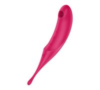 Satisfyer Twirling Pro Vibrator | Air-Pulse & Lay-On | USB Rechargeable | Waterproof (IPX7) | Adult Sex Toy for Women | Ultimate Pleasure | Silent Functionality | Colour: Red