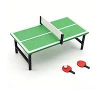 Satiskid 1:12 Mini Table Tennis Table Set, Realistic Dollhouse Miniature Ping Pong Table Ornament for Dollhouse Decor, Photography Prop & Sand Scene Layout