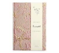 Satiskid 1 Piece Pink Floral Journal, Embossed Gold Thread Jacquard Notebook, A5 Hardcover Lined Journal for Women, Pretty Notebook for Writing, Gift Idea