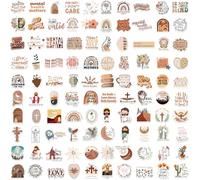 Satiskid 100 PCS Book Stickers for Kindle, Jesus Bible Verse Stickers, Waterproof Motivational Sticker for Laptops, Water Bottles, Phone Cases, Journals, Scrapbook, Prayer Board Supplies (Khaki)