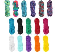 Satiskid 16pcs 10ft/3.1 meters Paracord Rope 4mm Parachute Cord 550 7 Strand Outdoor Survival Rope Set for DIY Bracelets Craft, Camping, Keychain, Dog Collar (16 Colors, One Size)