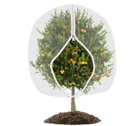 Satiskid 185x185CM Fruit Tree Netting with Zipper & Drawstring - Bird Protection Mesh for Strawberry Blueberry Plants, Garden Plant Cover for Vegetables Crops (1 Pack)