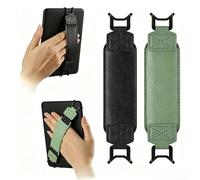 Satiskid 2 Pack Tablet Hand Strap, Secure Kindle Grip for 6-7.5 Inch E-Readers, Non-Slip Finger Holder for iPad Mini, High Elasticity Nylon Strap, Black & Matcha Green