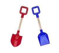 Satiskid 2 Pcs Beach Spades Sand Shovels for Kids 40cm Wooden Handled Beach Spades Kids Sand Snow Shovels Gardening Scoop Tool Sandbox Toys Beach Toys for Backyard Garden Sand Snow Summer Kids Adults