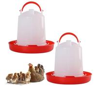 Satiskid 2 PCS Chick Drinker, Chicken Water Dispenser, Farm Automatic Small Poultry Water Drinker Suitable for Chickens, Ducks, Geese, Pigeons Drinking, 1L