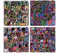 Satiskid 200PCS Neon Stickers Pack, Waterproof Vinyl Stickers with Graffiti Designs, Cool HD Stickers for Scrapbooking, Laptop, Water Bottle, Luggage, Skateboard, Party Favors & Gifts