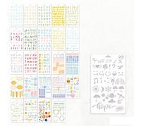 Satiskid 24PCS Letter Number Stencils for Painting, Reusable Alphabet Templates Set, Drawing Stencils for DIY Craft, Journal, Scrapbook, Album Decoration, Crafts Art Projects,Chalkboard