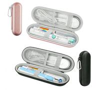 Satiskid 2pcs Electric Toothbrush Travel Cases for Oral B/Philips Sonicare/Colgate/Braun, Portable Hard Electric Toothbrush Case Holder Storage Bag for Travel Business