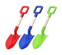 Satiskid 3 Pcs Beach Spades Sand Shovels for Kids 40cm Wooden Handled Beach Spades Kids Sand Snow Shovels Gardening Scoop Tool Sandbox Toys Beach Toys for Backyard Garden Sand Snow Summer Kids Adults