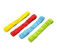 Satiskid 4 PCS 3 Legged Race Bands for Kids and Adults, Colorful Elastic Tie Bands with Hook & Loop Fastener, Relay Race Games for School Sports Day, Team Bonding,Family Games
