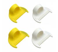 Satiskid 4pcs Edge Stitch Lock & Sewing Gauge Set, 3mm 4mm Finger Stitching Rulers, DIY Stitching Tool with Thumb Guide, Needle Gauge Quilting Ruler for Hemming and Sewing