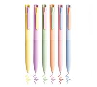 Satiskid 6 Pcs Colored Gel Pens, 0.5mm Fine Point Quick Drying Gel Ink Pens, Multicolor Smooth Writing Pens for Journaling, Note Taking, Drawing, Office School Supplies