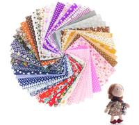 Satiskid 60pcs 10x10cm Cotton Fabric Squares, Patchwork Fabric Bundle for Sewing & Quilting, Multi-Color Mixed Precut Patchwork with Floral Patterns, 100% Cotton Craft Material