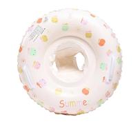 Satiskid Baby Swimming Float, Inflatable Baby Swimming Float with Seat and Handle, Apple Print Baby Swimming Ring, Pool Toys for Toddlers Age 1-5, Suitable for Baby Bath and Swim Trainging