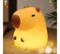Satiskid Capybara Night Light, Cute Animal Silicone Night Light, Cute Capybara Touch Control LED Lamp, USB Rechargeable, Bedside Decor Lights, Birthday Gift for Boys Girls