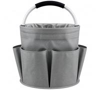 Satiskid Cleaning Caddy with Handle, 18L Foldable Utility Tool Bag, Multipocket Large Capacity Cleaning Caddy Bag, Portable Storage Basket for Tools, Garden, Bathroom & Beach