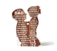Satiskid Dad Gifts from Daughter, Heartwarming Dad Acrylic Plaque Gift for Father’s Day, Birthdays, Christmas, My Best Dad Ever Gifts, Acrylic Plaque Sign Desktop Decor