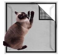 Satiskid Fly Screen Window, 100 x 130 cm, Cat-Proof Cat Grid Window, No Drilling, Insect Protection Fly Screen with Velcro Tape, Fly Net, Mosquito Net for Living Room, Roof Window, Balcony